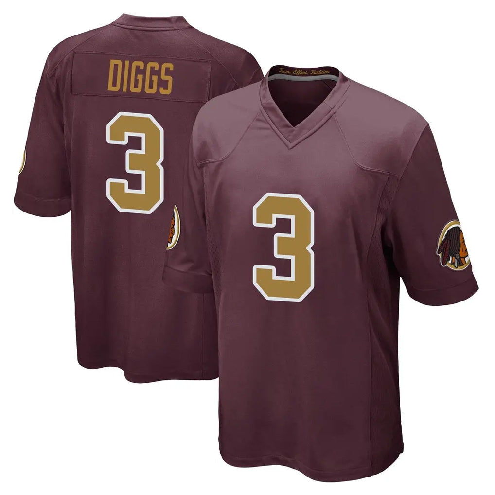 Qdoa W.Commanders #3 Stefon Diggs Player Burgundy Alternate Home Game Stitched Jerseys