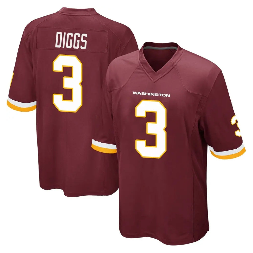 Qdoa W.Commanders #3 Stefon Diggs Player Burgundy Team Color Home Game Stitched Jerseys