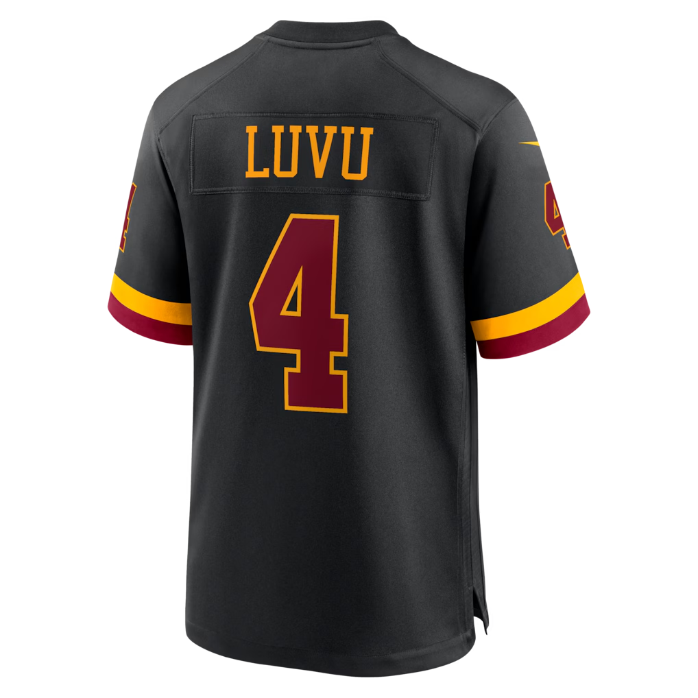 Qdoa W.Commanders #4 Frankie Luvu Black Hail Raiser Alternate Game Stitched Jerseys