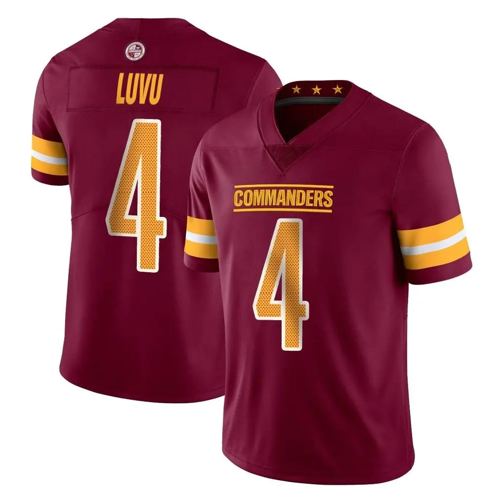 Qdoa W.Commanders #4 Frankie Luvu Player Burgundy Limited Vapor Home Game Stitched Jerseys