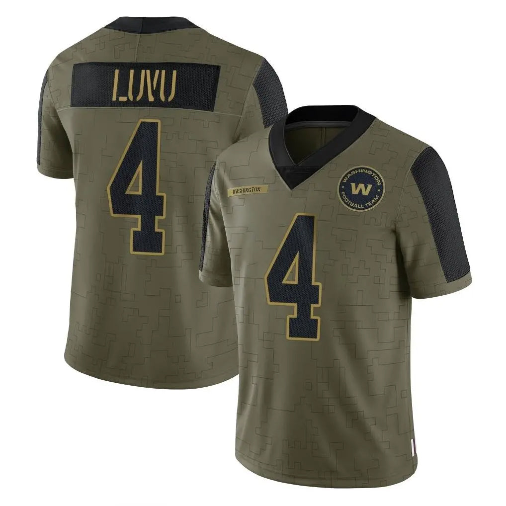 Qdoa W.Commanders #4 Frankie Luvu Player Olive Salute To Service Limited Game Stitched Jerseys