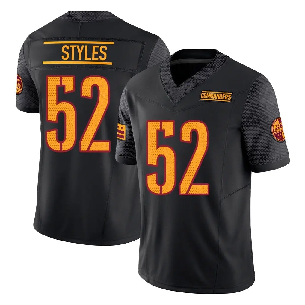 Qdoa W.Commanders #52 Sonny Styles Player Black Limited Vapor F.U.S.E. Home Game Stitched Jerseys