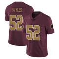 Qdoa W.Commanders #52 Sonny Styles Player Burgundy Alternate Vapor Untouchable Home Game Stitched Jerseys