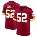 Qdoa W.Commanders #52 Sonny Styles Player Burgundy Game Home Stitched Jerseys