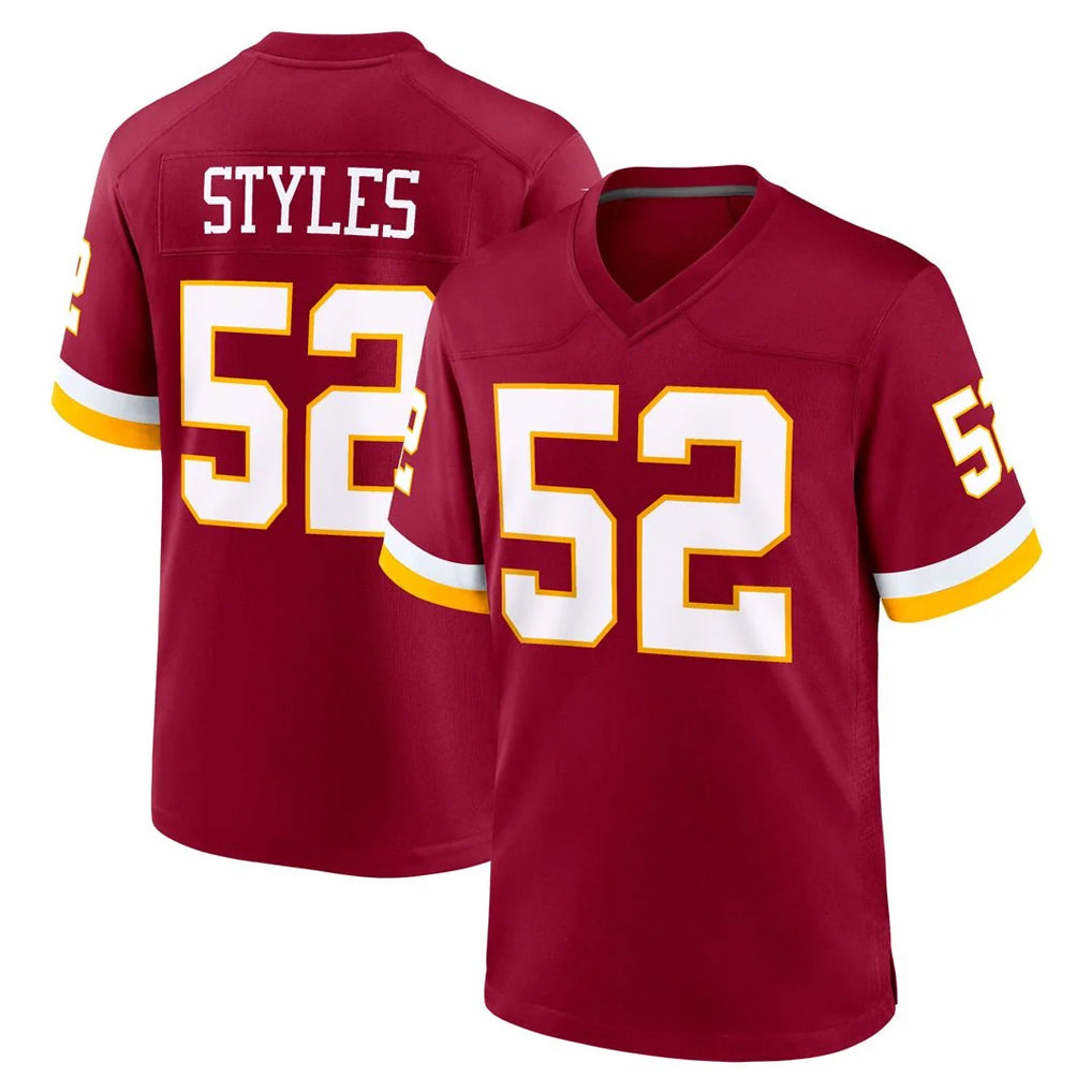 Qdoa W.Commanders #52 Sonny Styles Player Burgundy Game Home Stitched Jerseys