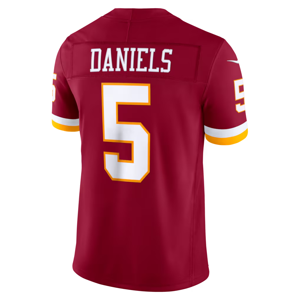 Qdoa W.Commanders #5 Jayden Daniels Burgundy Team Vapor F.U.S.E. Stitched Limited Jerseys