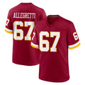 Qdoa W.Commanders #67 Nick Allegretti Player Burgundy Game Home Stitched Jerseys