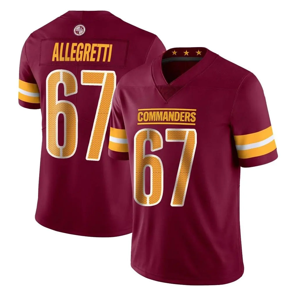 Qdoa W.Commanders #67 Nick Allegretti Player Burgundy Limited Vapor Home Game Stitched Jerseys