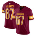 Qdoa W.Commanders #67 Nick Allegretti Player Burgundy Limited Vapor Home Game Stitched Jerseys