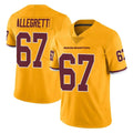 Qdoa W.Commanders #67 Nick Allegretti Player Gold Limited Color Rush Home Game Stitched Jerseys