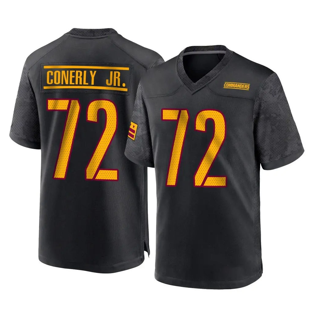 Qdoa W.Commanders #72 Josh Conerly Jr. Player Black Home Game Stitched Jerseys