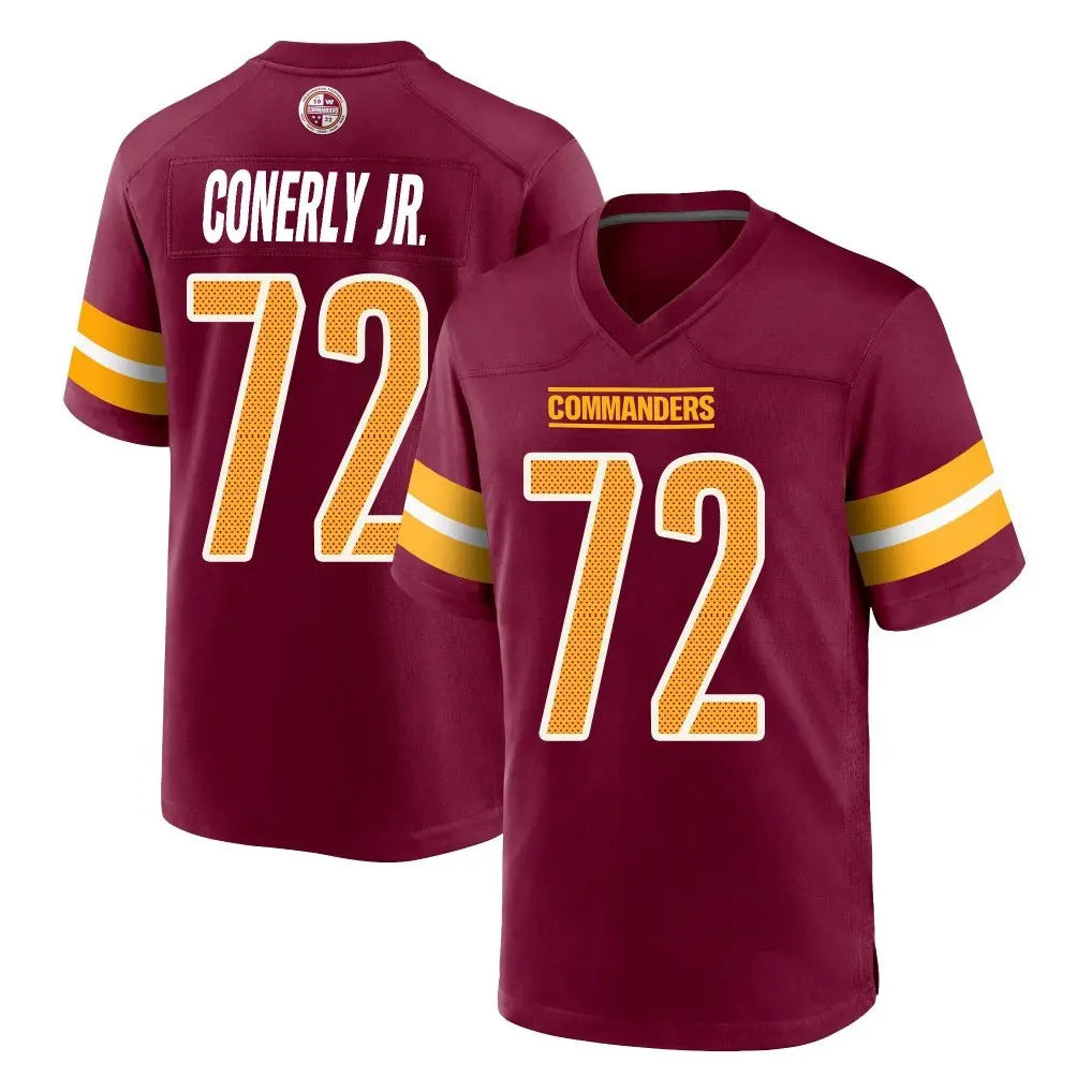 Qdoa W.Commanders #72 Josh Conerly Jr. Player Burgundy Home Game Stitched Jerseys