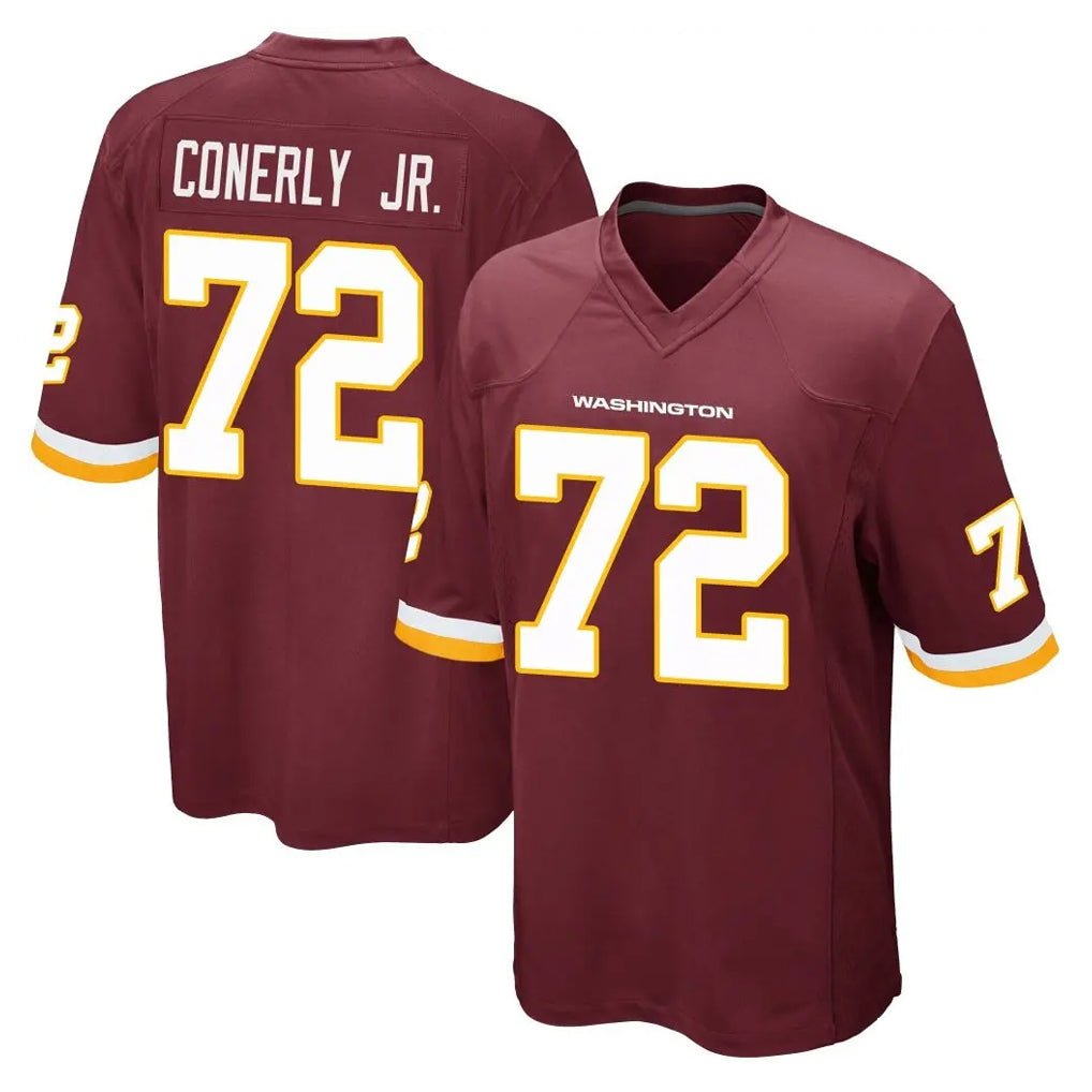 Qdoa W.Commanders #72 Josh Conerly Jr. Player Burgundy Team Color Home Game Stitched Jerseys
