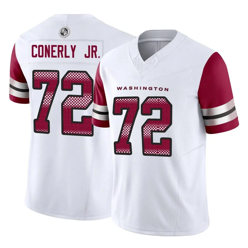 Qdoa W.Commanders #72 Josh Conerly Jr. Player White Vapor F.U.S.E. Limited Home Game Stitched Jerseys