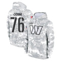 Qdoa W.Commanders #76 Sam Cosmi Player Arctic Camo Limited Salute to Service Pullover Hoodies Game Stitched Jerseys
