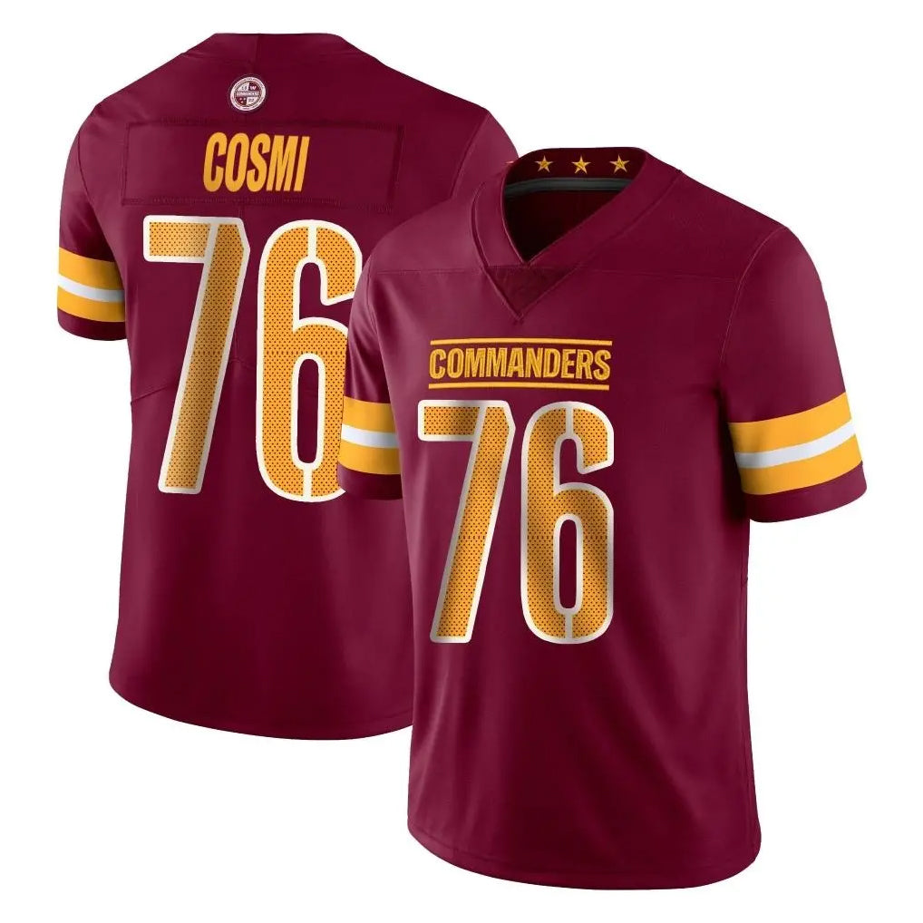 Qdoa W.Commanders #76 Sam Cosmi Player Burgundy Limited Vapor Home Game Stitched Jerseys