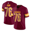 Qdoa W.Commanders #76 Sam Cosmi Player Burgundy Limited Vapor Home Game Stitched Jerseys