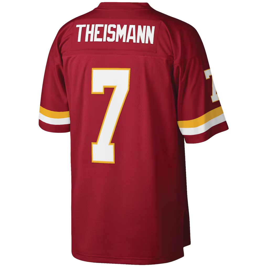 Qdoa W.Commanders #7 Joe Theismann Mitchell & Ness Burgundy Legacy Replica Stitched Puhic Jersey