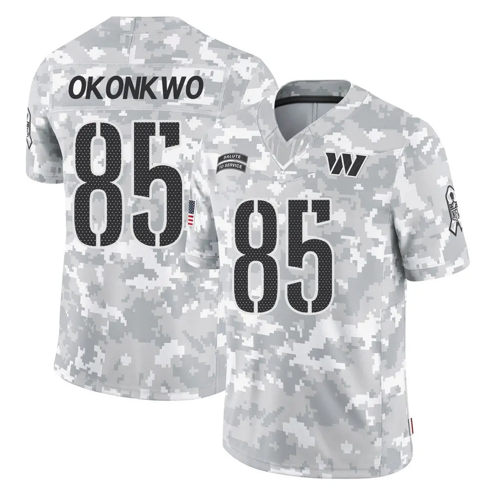Qdoa W.Commanders #85 Chig Okonkwo Player Arctic Camo Limited Salute To Service Home Game Stitched Jerseys
