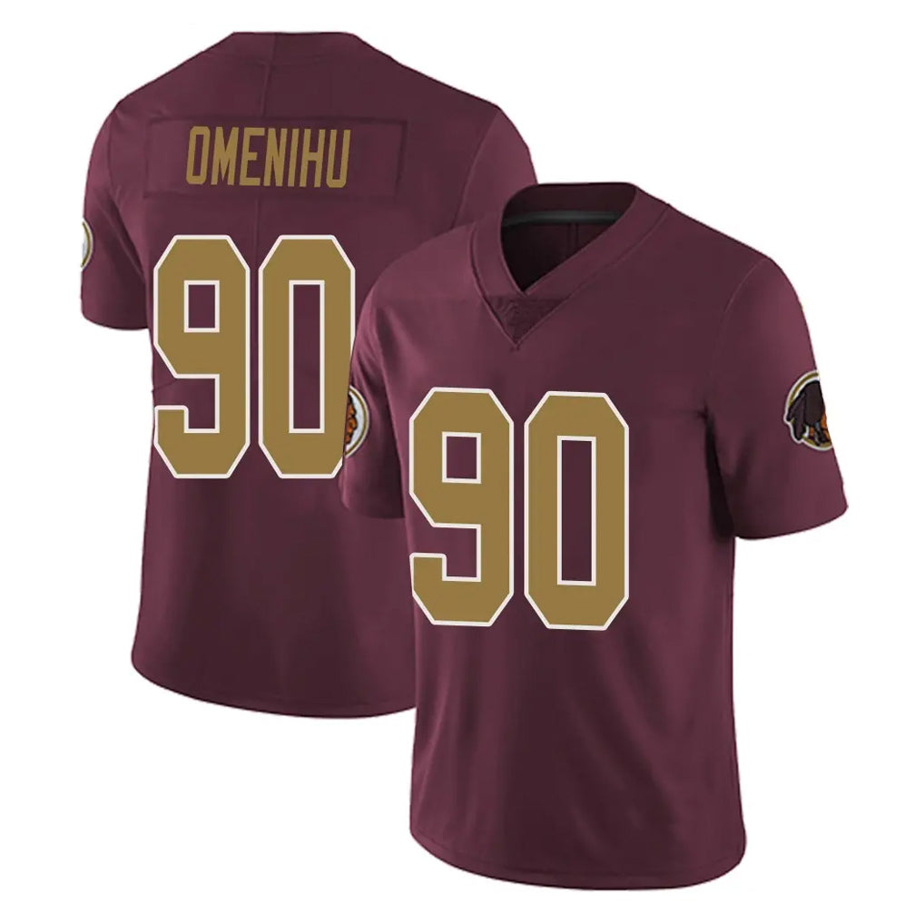Qdoa W.Commanders #90 Charles Omenihu Player Burgundy Alternate Vapor Untouchable Home Game Stitched Jerseys
