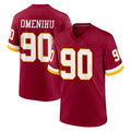 Qdoa W.Commanders #90 Charles Omenihu Player Burgundy Game Home Stitched Jerseys