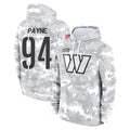 Qdoa W.Commanders #94 Daron Payne Player Arctic Camo Limited Salute to Service Pullover Hoodies Game Stitched Jerseys