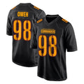 Qdoa W.Commanders #98 Odafe Oweh Player Black Carbon Fashion Home Game Stitched Jerseys