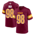 Qdoa W.Commanders #98 Odafe Oweh Player Burgundy Home Game Stitched Jerseys