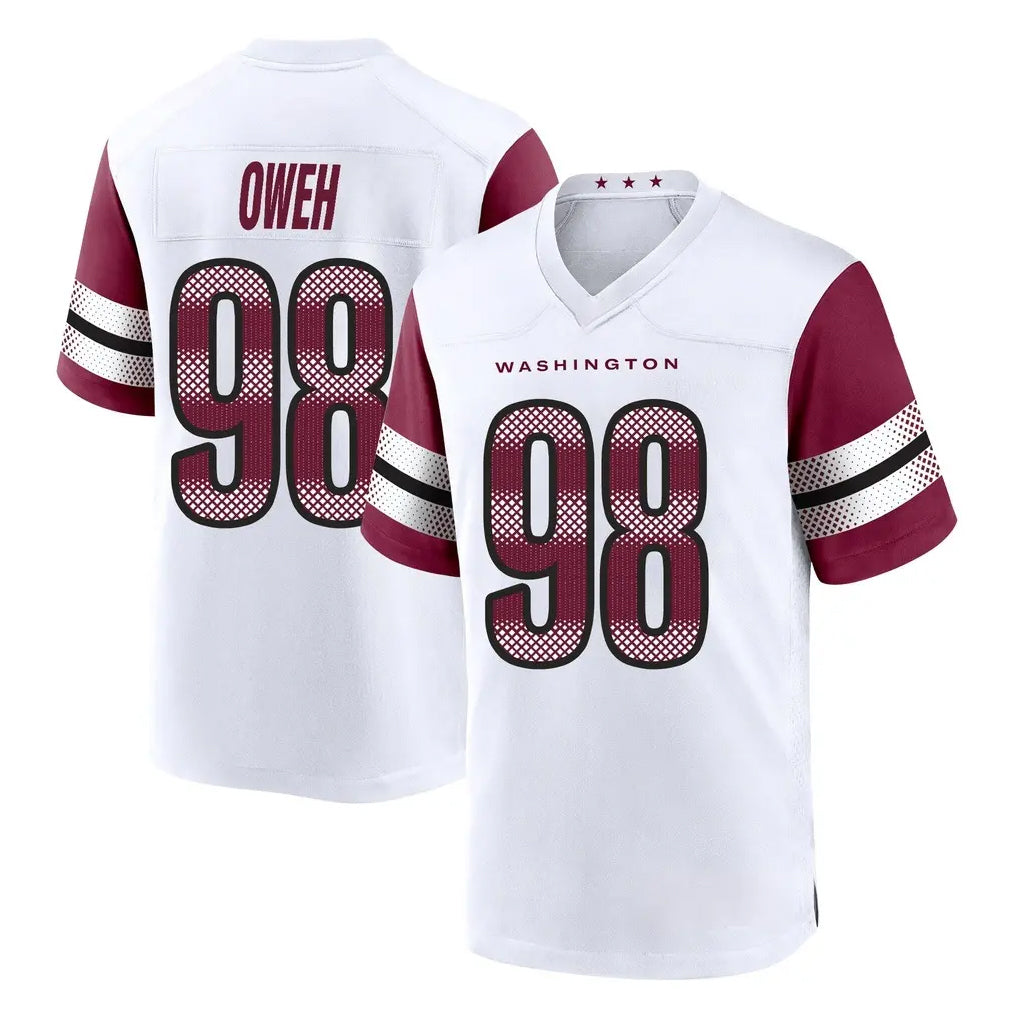 Qdoa W.Commanders #98 Odafe Oweh Player White Game Home Stitched Jerseys