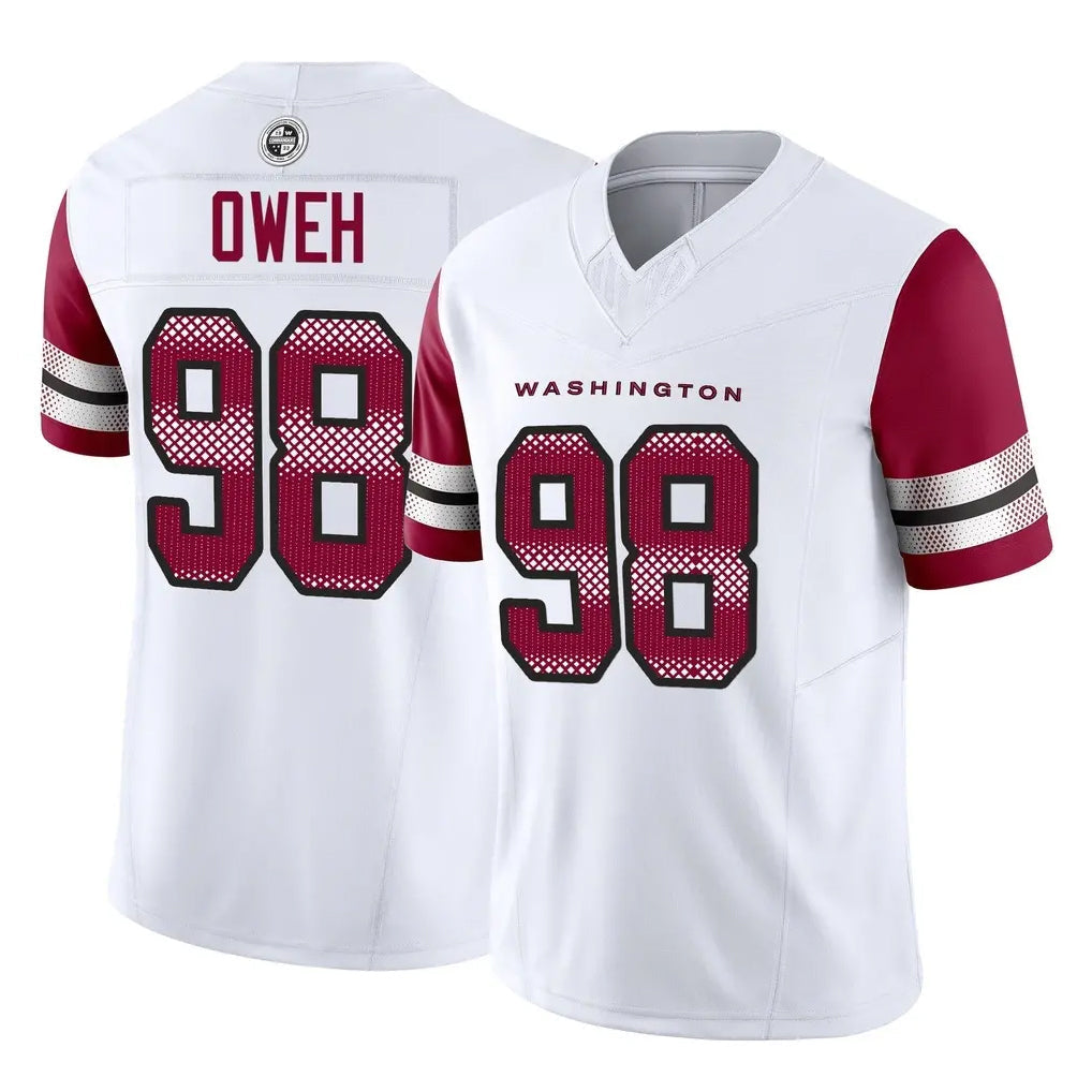 Qdoa W.Commanders #98 Odafe Oweh Player White Vapor F.U.S.E. Limited Home Game Stitched Jerseys