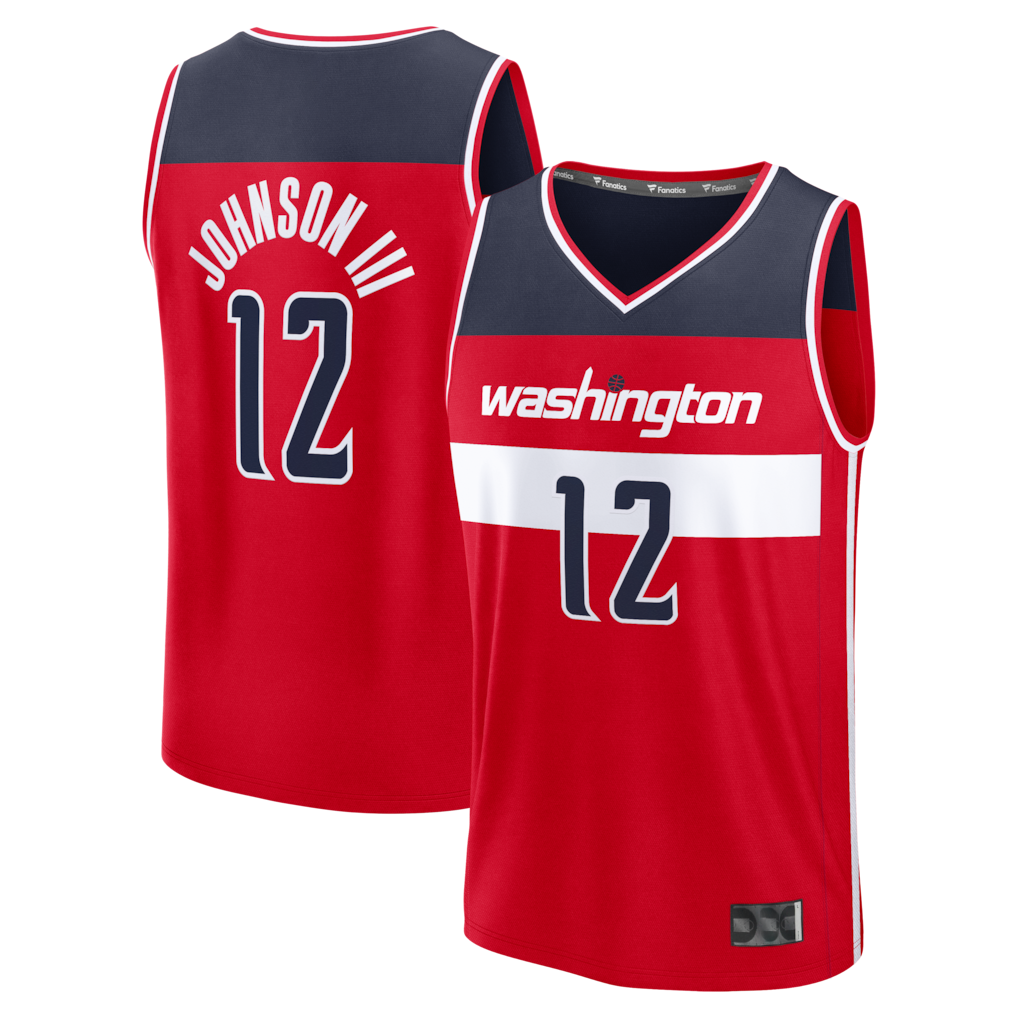 Qdoa W.Wizards #12 Tre Johnson III Red Fast Break Replica Jerseys - Icon Edition