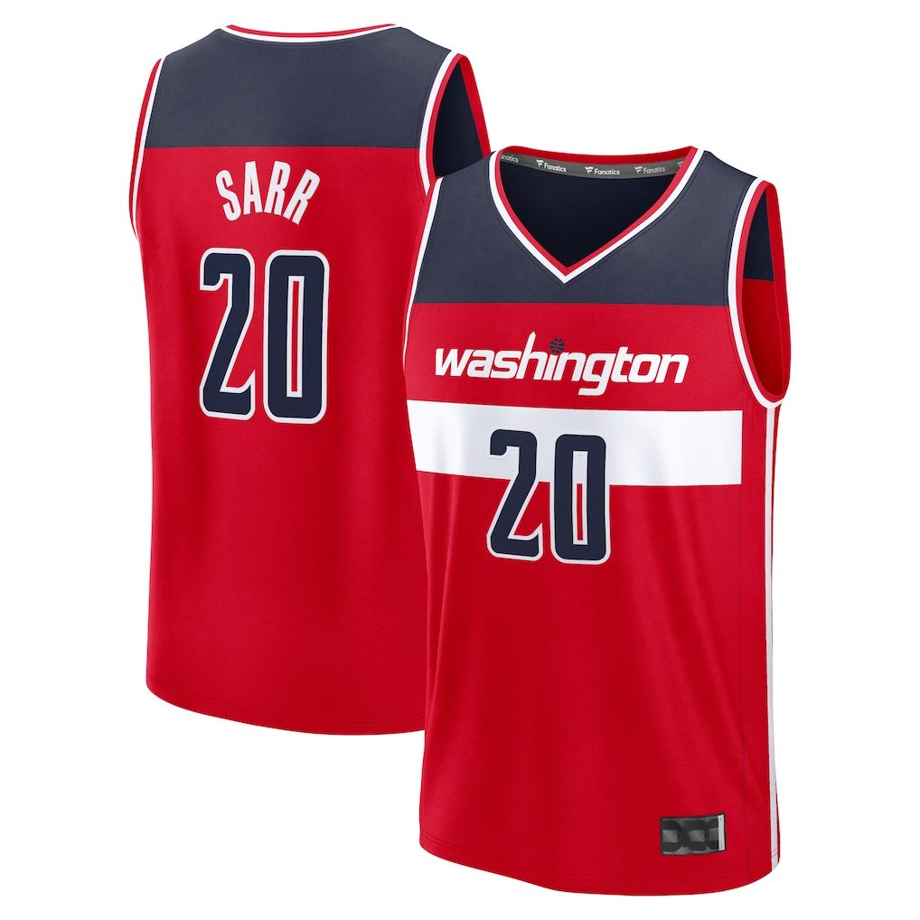 Qdoa W.Wizards #20 Alex Sarr Red Fast Break Replica Jerseys - Icon Edition