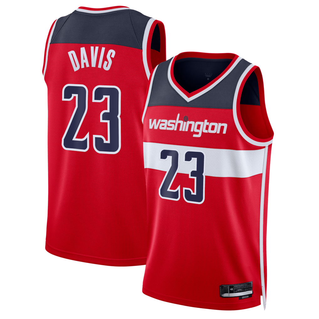 Qdoa W.Wizards #23 Anthony Davis Red Swingman Jerseys - Icon Edition