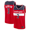 Qdoa W.Wizards #3 CJ McCollum Red Fast Break Replica Player Jerseys - Icon Edition