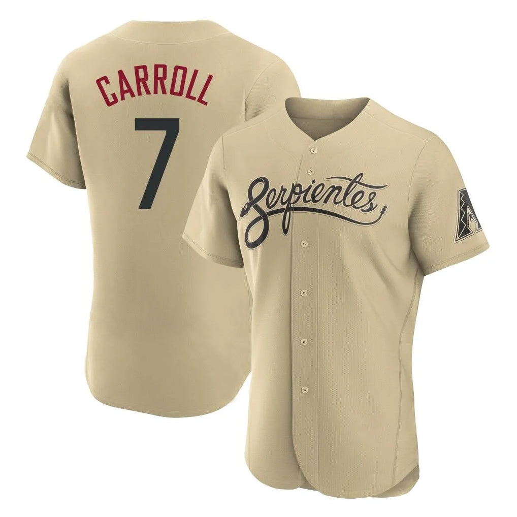 A.Diamondbacks #7 Corbin Carroll Player Tan City Connect Limited Elite Home Game Qdoa Stitched Jerseys