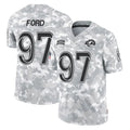 LA.Rams #97 Poona Ford Player Arctic Camo Salute To Service Limited Game Qdoa Stitched Jerseys