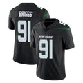 NY.Jets #91 Jowon Briggs Player Stealth Black Limited Vapor Home Game Qdoa Stitched Jerseys