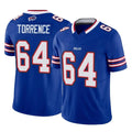 B.Bills #64 O'Cyrus Torrence Player Royal Vapor F.U.S.E. Limited Home Game Qdoa Stitched Jerseys