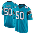 C.Panthers #50 Robert Hunt Player Blue Game Qdoa Stitched Jerseys