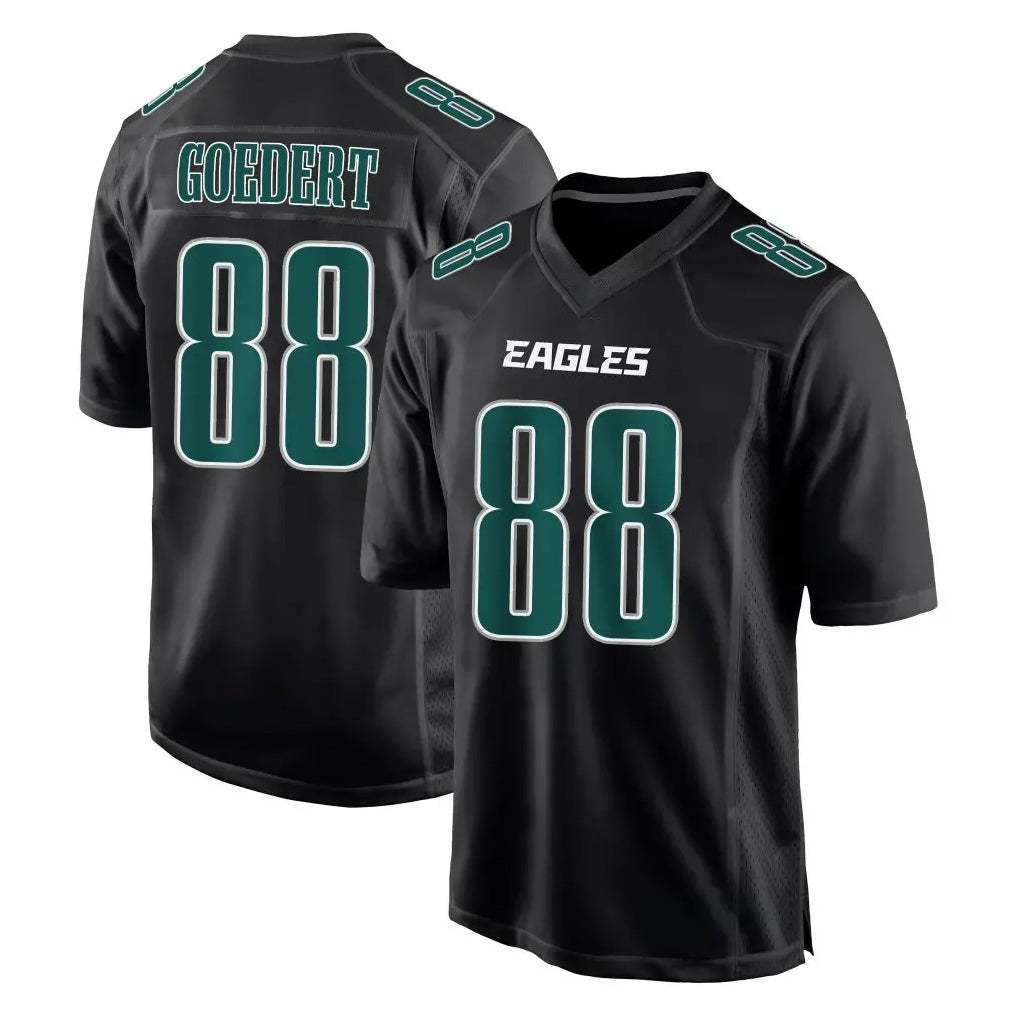 P.Eagles #88 Dallas Goedert Player Carbon Black Fashion Home Game Qdoa Stitched Jerseys