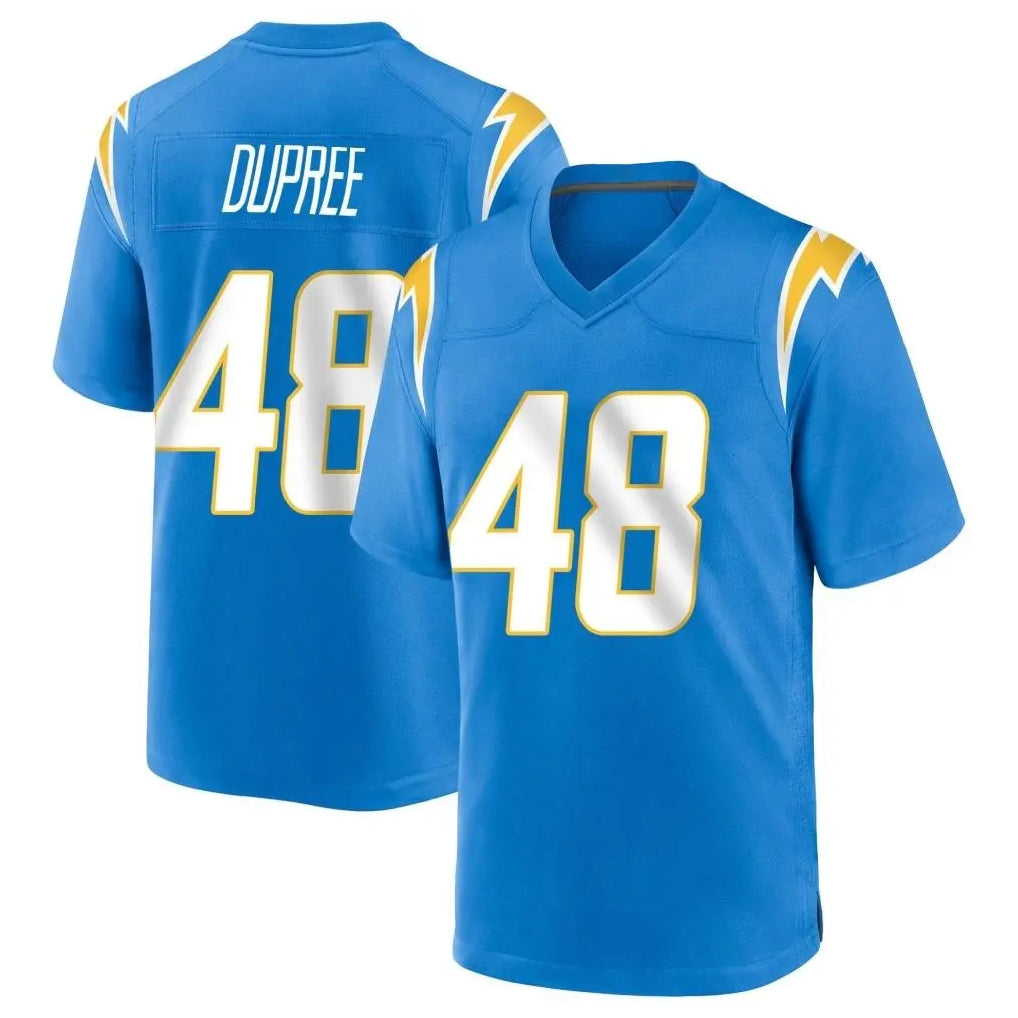 LA.Chargers #48 Bud Dupree Player Blue Home Game Qdoa Stitched Jerseys