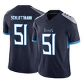 T.Titans #51 Austin Schlottmann Player Navy Limited Vapor F.U.S.E. Home Game Qdoa Stitched Jerseys