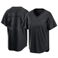 D.Tigers #35 Justin Verlander Player Black T-shirt Home Game Qdoa Stitched Jerseys