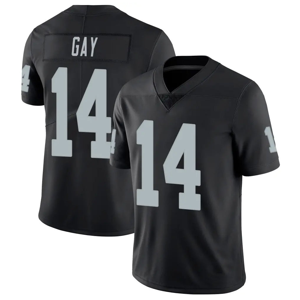 LV.Raiders #14 Matt Gay Player Black Limited Vapor Untouchable Home Game Qdoa Stitched Jerseys