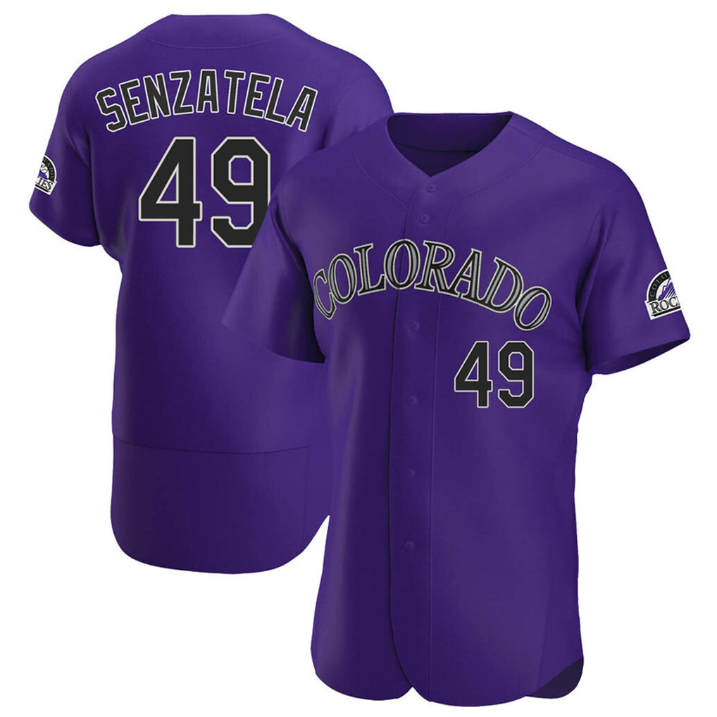C.Rockies #49 Antonio Senzatela Player Purple Limited Elite Home Qdoa Stitched Jerseys