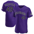 C.Rockies #49 Antonio Senzatela Player Purple Limited Elite Home Qdoa Stitched Jerseys