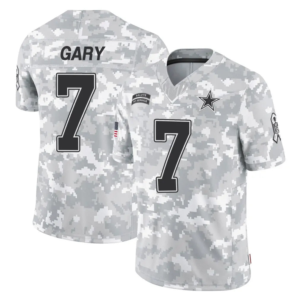 D.Cowboys #7 Rashan Gary Player Arctic Camo Salute to Service Limited Home Game Qdoa Stitched Jerseys
