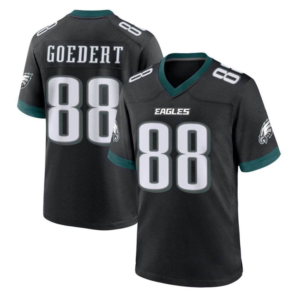 P.Eagles #88 Dallas Goedert Player Black Game Home Qdoa Stitched Jerseys