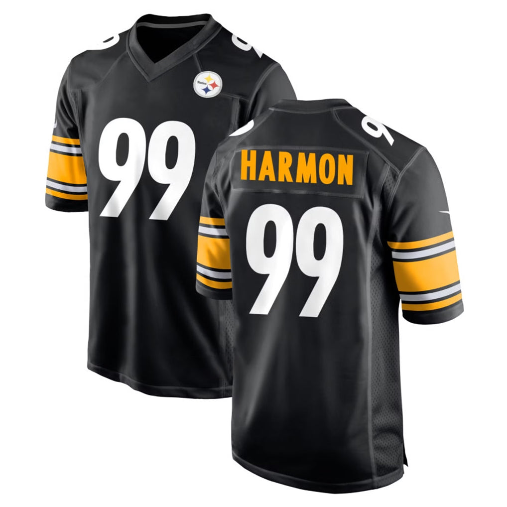 P.Steelers #99 Derrick Harmon Player Black Home Game Qdoa Stitched Jerseys