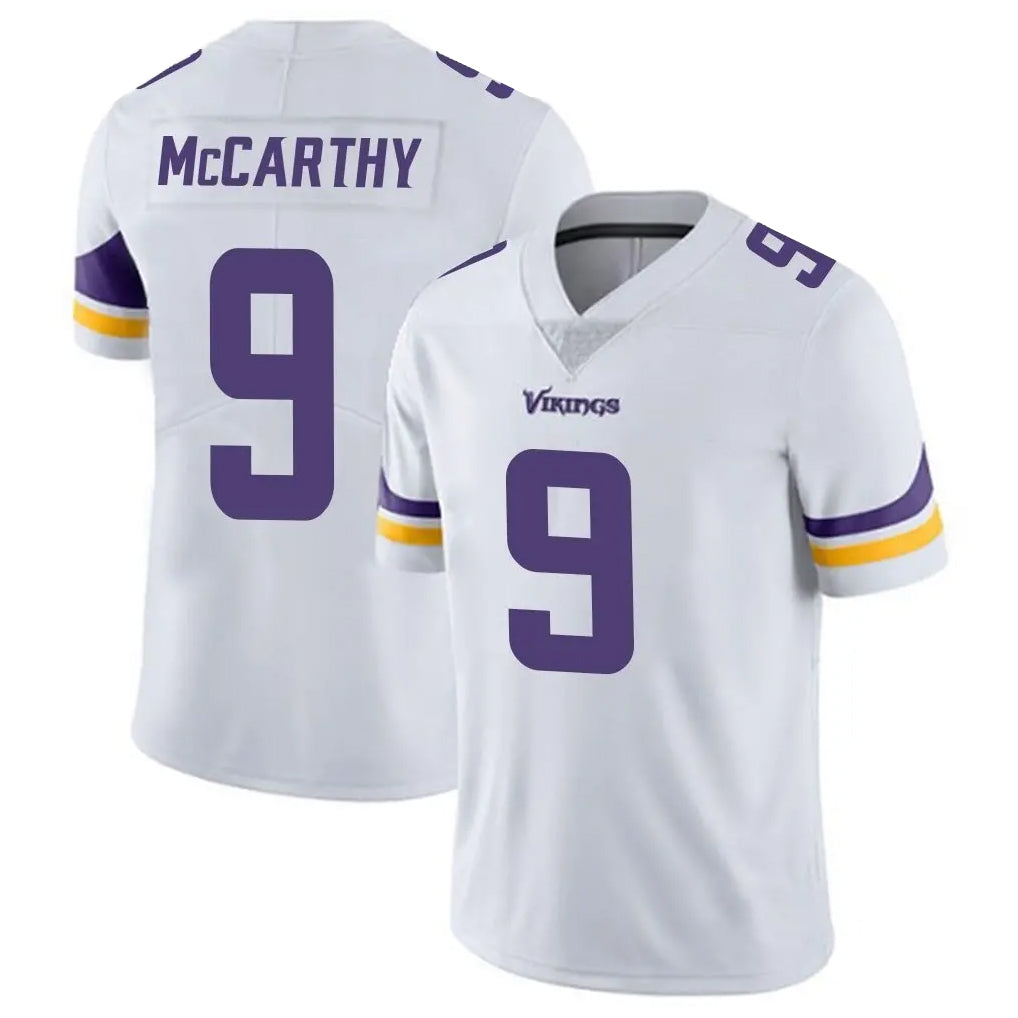 M.Vikings #9 J.J. McCarthy Player White Limited Vapor Untouchable Home Game Qdoa Stitched Jerseys